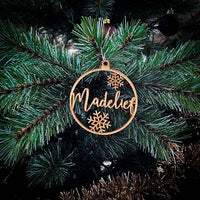 GleamOrnament |  Kerst sneeuwvlok ornamenten met te personaliseren naam