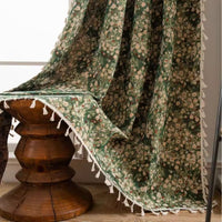 Franse Vintage Bloemen Tapisserie Gordijn