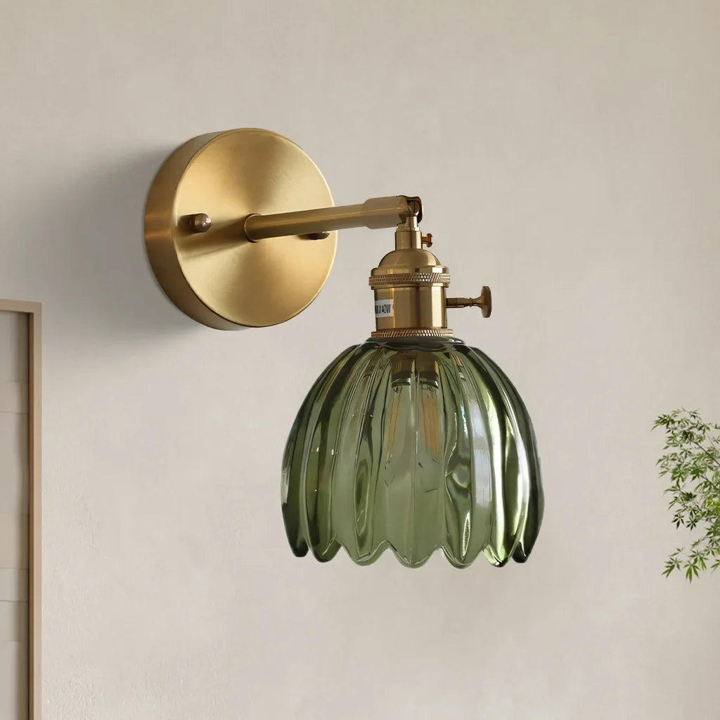 Freya Lotus Glazen Wandlamp
