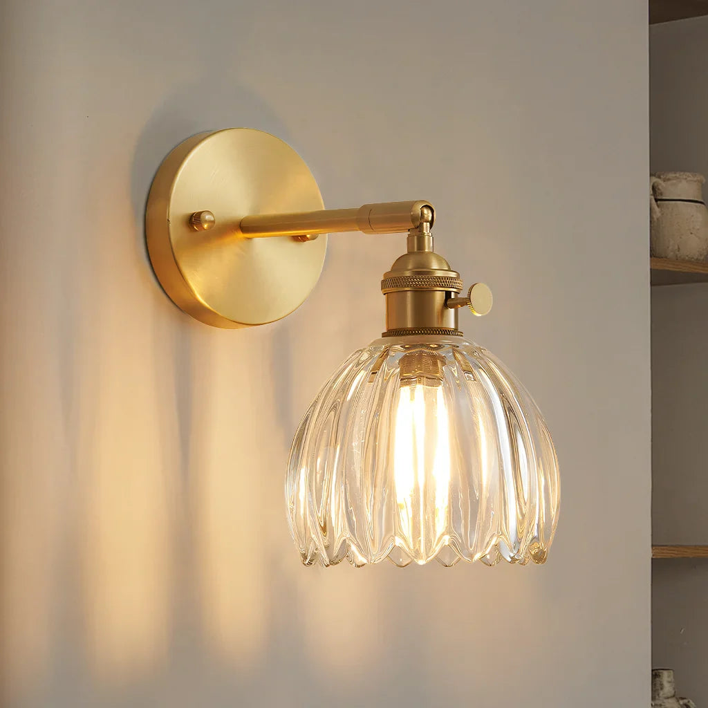 Freya Lotus Glazen Wandlamp