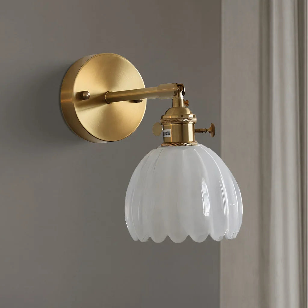 Freya Lotus Glazen Wandlamp