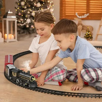 Elektrische Kersttrein Set – Feestelijk Speelgoed met Flexibele Rails voor Magische Winteravonden