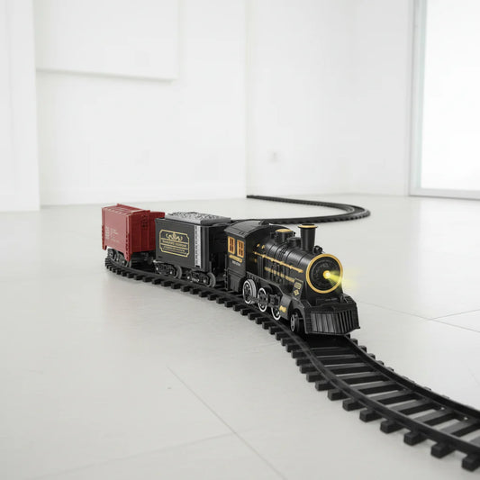 Elektrische Kersttrein Set – Feestelijk Speelgoed met Flexibele Rails voor Magische Winteravonden