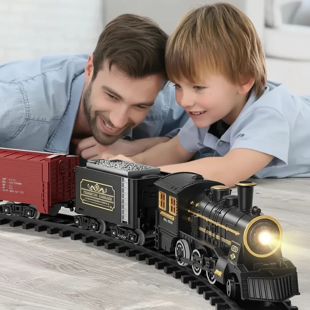 Elektrische Kersttrein Set – Feestelijk Speelgoed met Flexibele Rails voor Magische Winteravonden