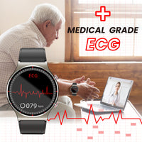 Medische EKG-Smartwatch | CFDA-gecertificeerd | 512Hz Hoge Precisie Biosensor | SpO2- & Hartslagmonitoring | AI-gebaseerde Ademhalingsanalyse | IP67 Waterdicht