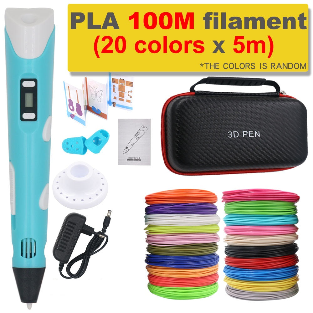 3D Print Pen DIY Tekenpen met 200M PLA Filament Kinderen Cadeau