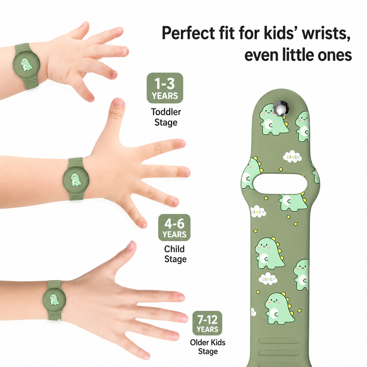 GPS | Kinderarmband | Locatie-tracking | Verstelbaar siliconenarmband | KidLoca