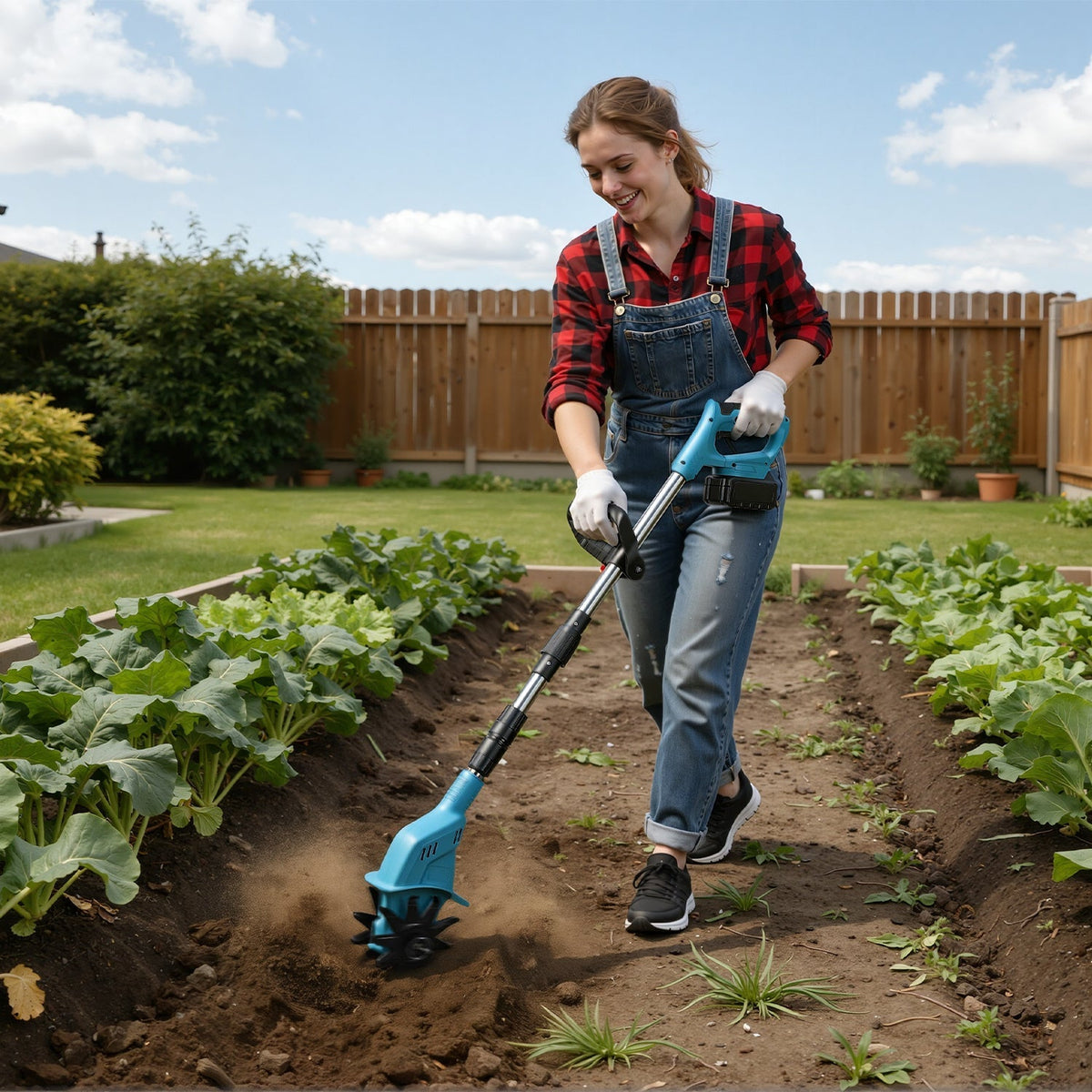 550W Accu Tuinfrees met 2 Accu's Draagbaar