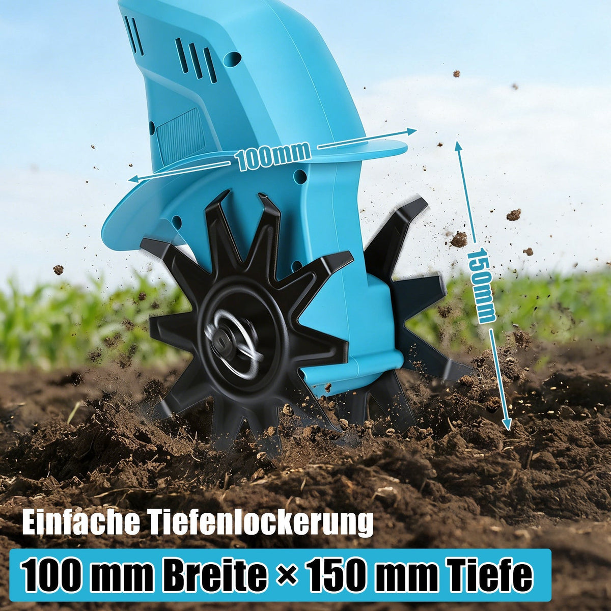 550W Accu Tuinfrees met 2 Accu's Draagbaar