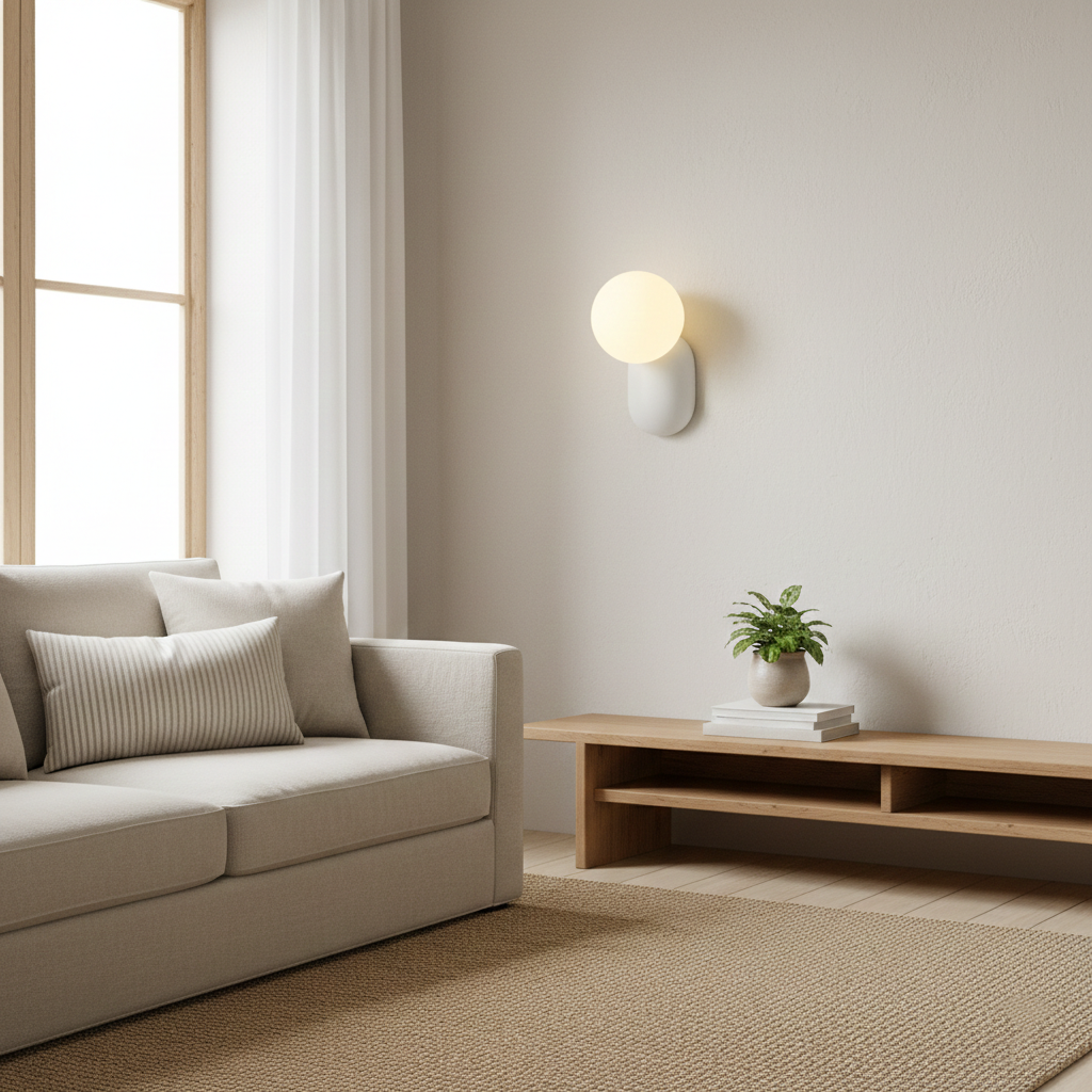 Luma Nordic Glass Orb Wandlamp