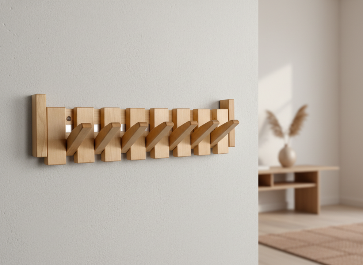 Piano Kleshenger HarmonyCoat – Creatieve Houten Kapstok voor Gang en Entree