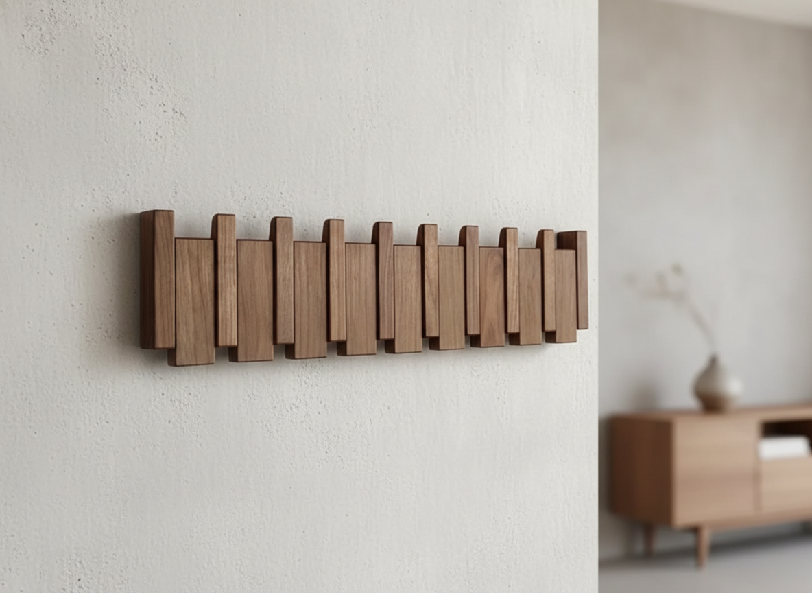 Piano Kleshenger HarmonyCoat – Creatieve Houten Kapstok voor Gang en Entree