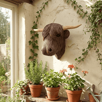 BOVINEART – Elegante Koe-Wandsculptuur in Landhuisstijl