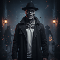 DREADSKULL – Realistische skelettenmasker met hoed voor de ultieme Halloween-transformatie