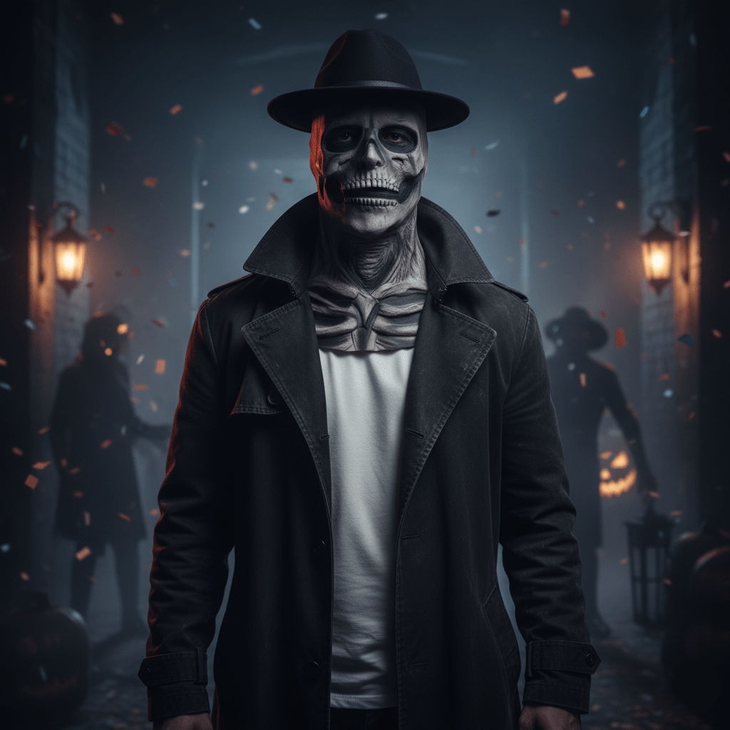 DREADSKULL – Realistische skelettenmasker met hoed voor de ultieme Halloween-transformatie