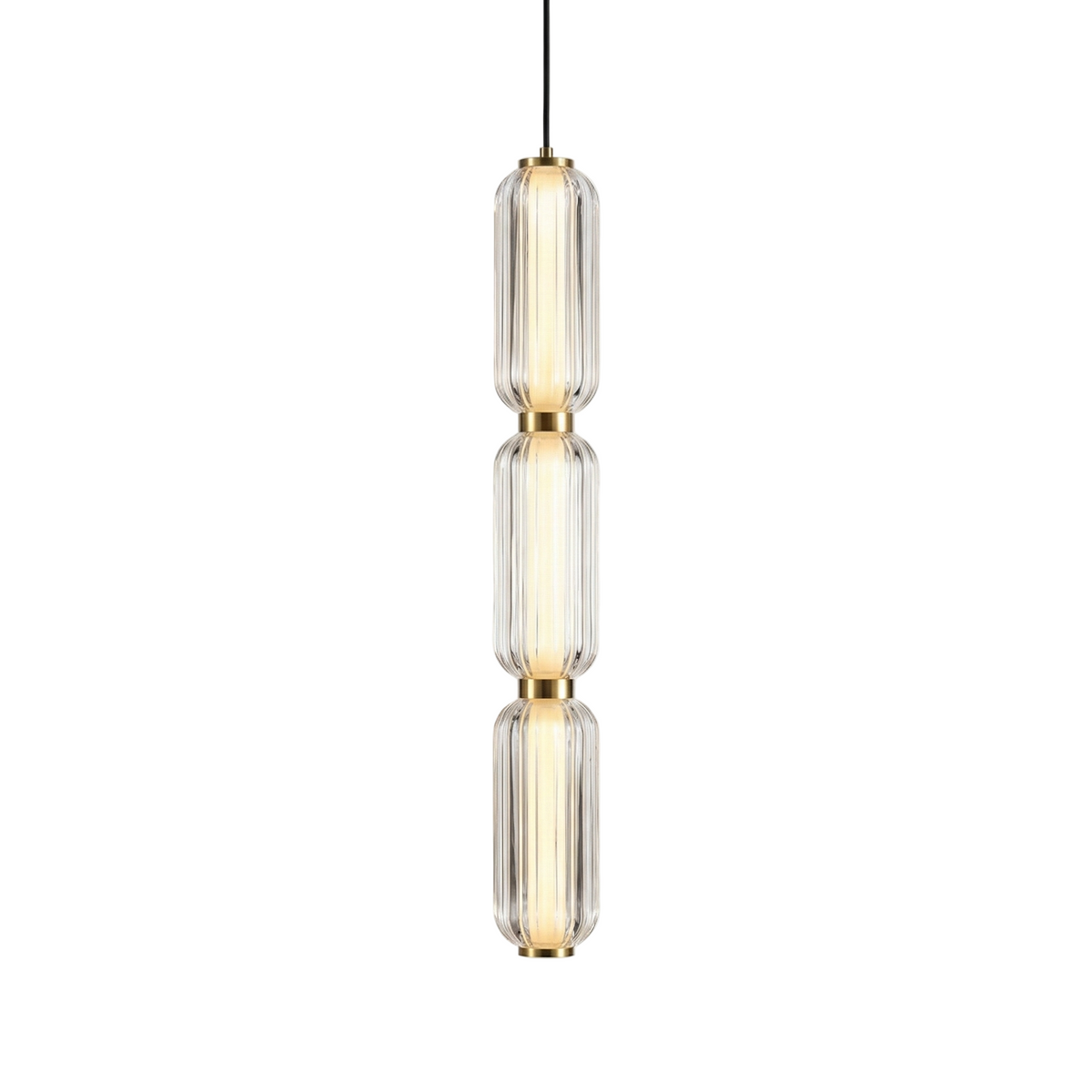 Elma Lineaire Gestreepte Glas LED Hanglamp