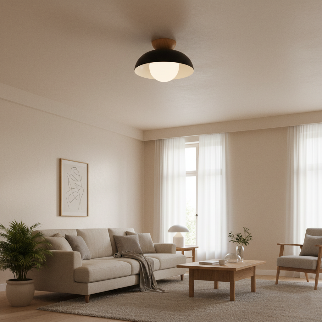 Nordic Minimalistische Eco IJzeren Schaduw Plafondlamp