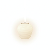 Noordse Moderne Geribbelde Opal Witte Globe Glas Hanglamp
