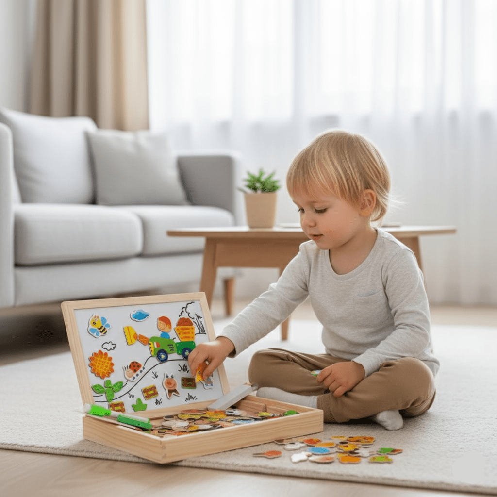 ARTIBLOX – 2-in-1 Montessori Tekenbord met Magneetbord & Krijtbord voor Kinderen