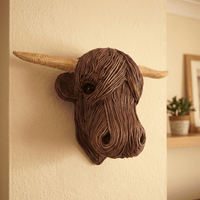 BOVINEART – Elegante Koe-Wandsculptuur in Landhuisstijl