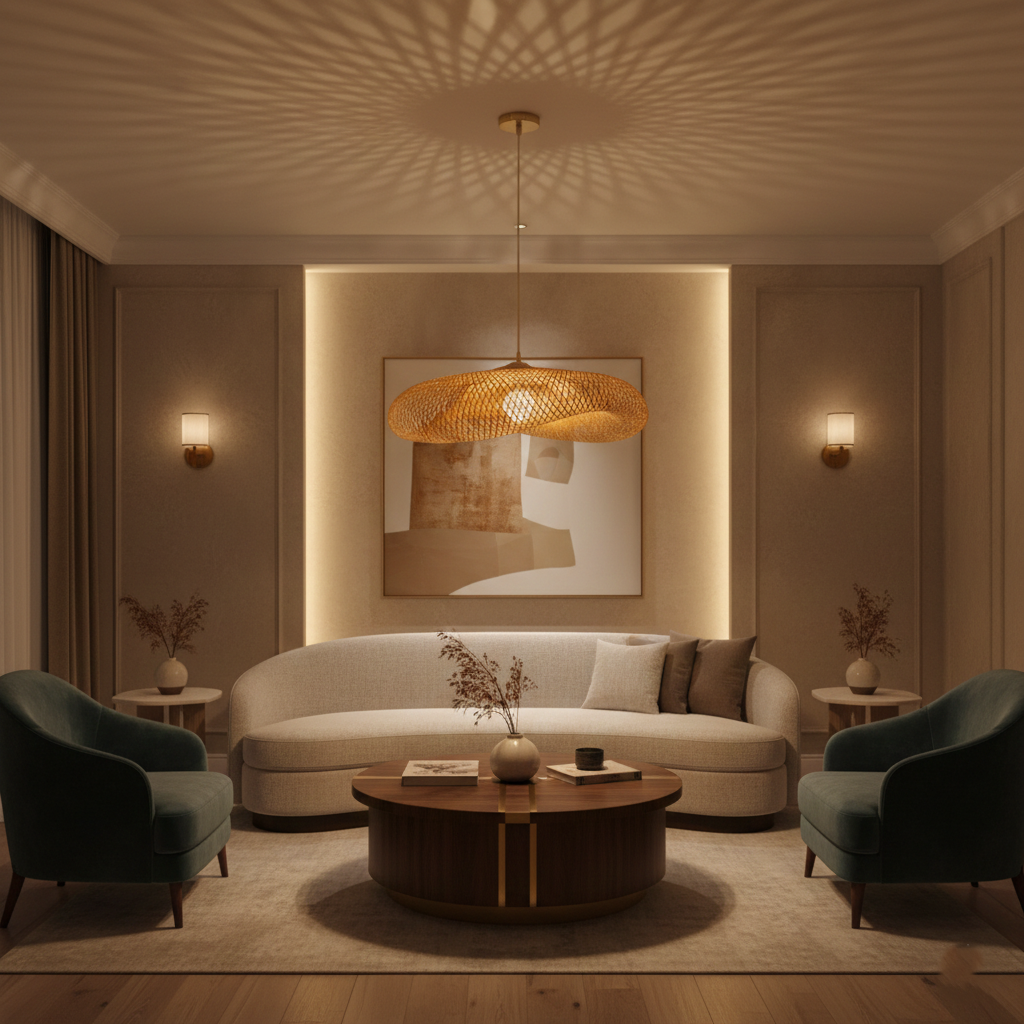Aira Handgeweven Natuurlijke Bamboe Hanglamp