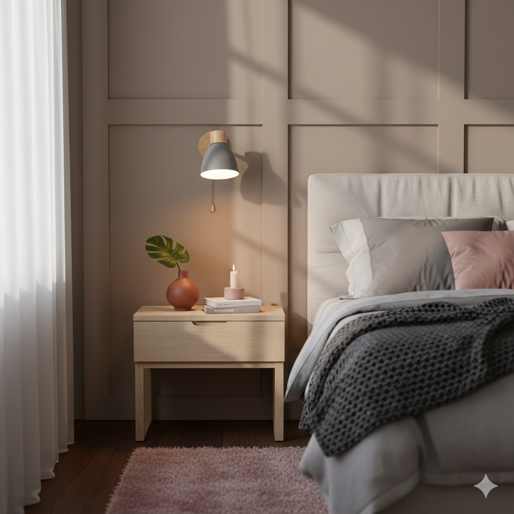 Moderne Minimalistische Houten Kegel LED Wandlamp | 1-Licht