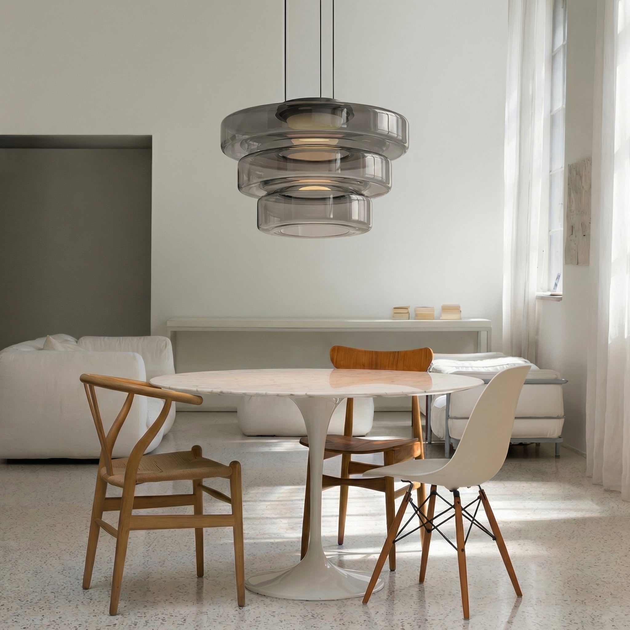 Deense Glas Bauhaus Hanglamp