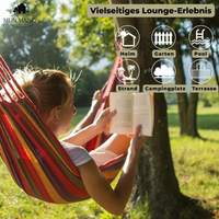 RelaxoLounge Hangmat | Robuust Canvas | Antislip-Design | Draagkracht 200 kg