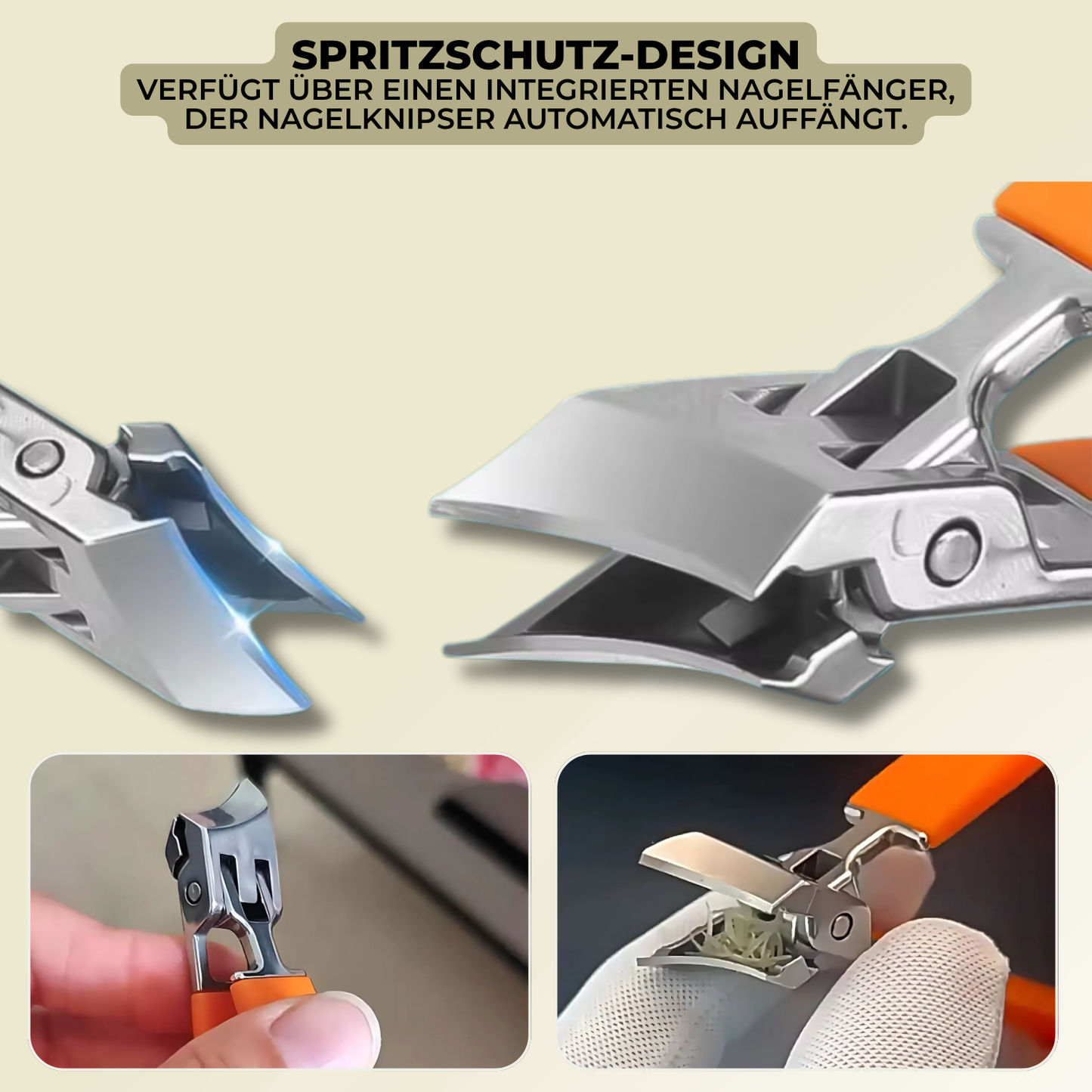 Nagelknipper WideTrim | Extra Brede Snijklep | Anti-Spat Ontwerp | Roestvrij Staal