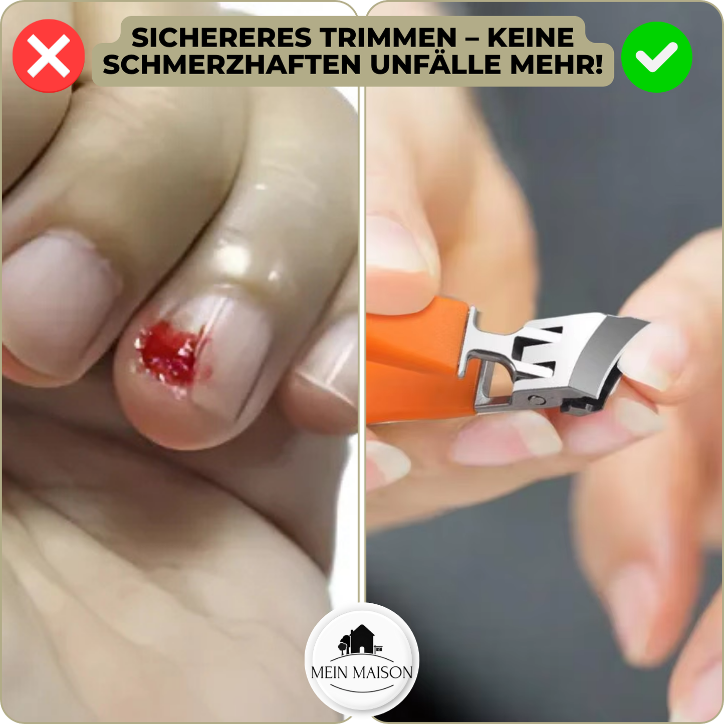 Nagelknipper WideTrim | Extra Brede Snijklep | Anti-Spat Ontwerp | Roestvrij Staal