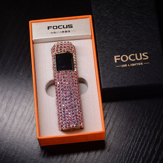 GlamourStone | Elegante en Chic Oplaadbare Aansteker met Strass