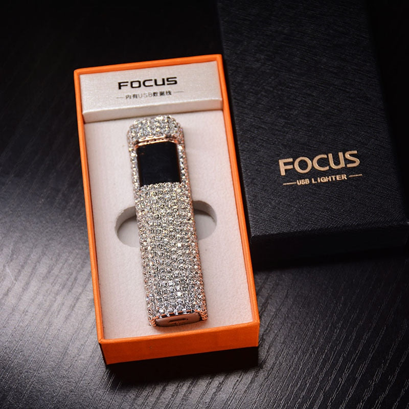 GlamourStone | Elegante en Chic Oplaadbare Aansteker met Strass