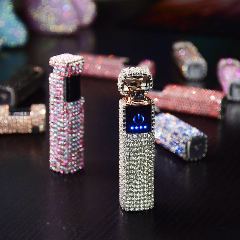 GlamourStone | Elegante en Chic Oplaadbare Aansteker met Strass