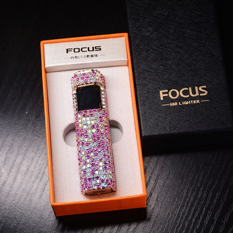 GlamourStone | Elegante en Chic Oplaadbare Aansteker met Strass
