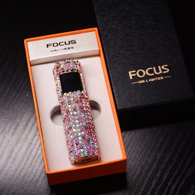 GlamourStone | Elegante en Chic Oplaadbare Aansteker met Strass