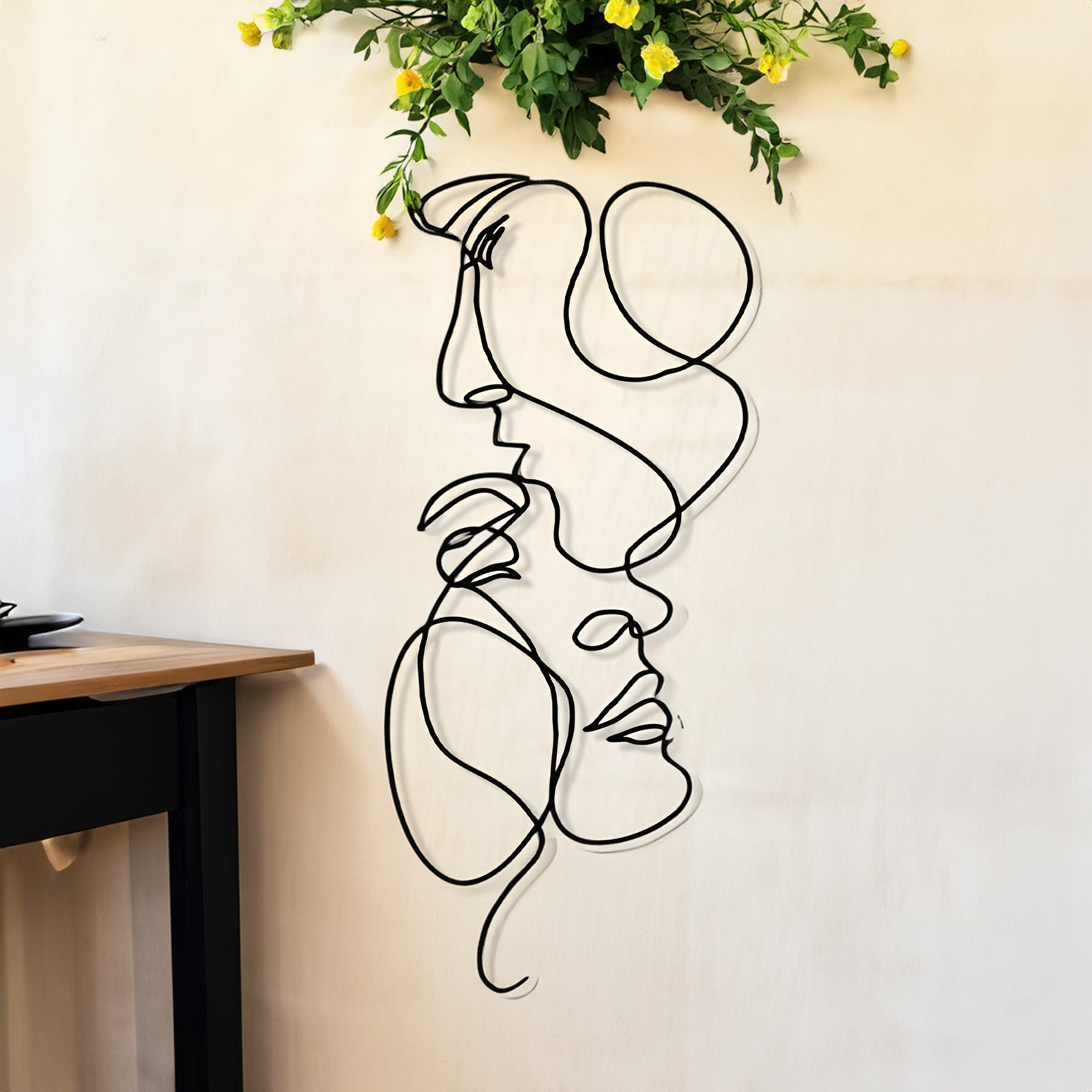 3D Metaal Wandkunst in Minimalistisch Ontwerp