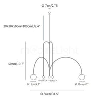 Nordic Gran Finale Nordic Witte Glas Metalen Hanglamp