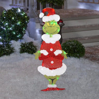 TWINKLON – Feestelijke Grinch-tuinversiering met LED-verlichting voor een kerstachtige sfeer in de buitenlucht
