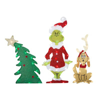 TWINKLON – Feestelijke Grinch-tuinversiering met LED-verlichting voor een kerstachtige sfeer in de buitenlucht