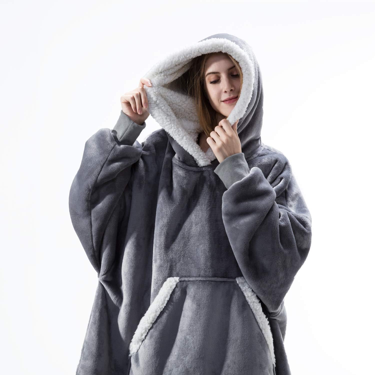 Ultra Zachte Fleece En Wol Hooded Deken Voor Comfort En Warmte Thuis