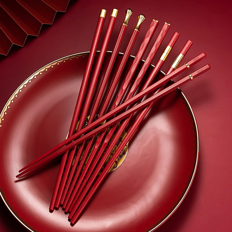 DineLux – Luxe eetstokjes set met verfijnde ontwerpen (5 paar)