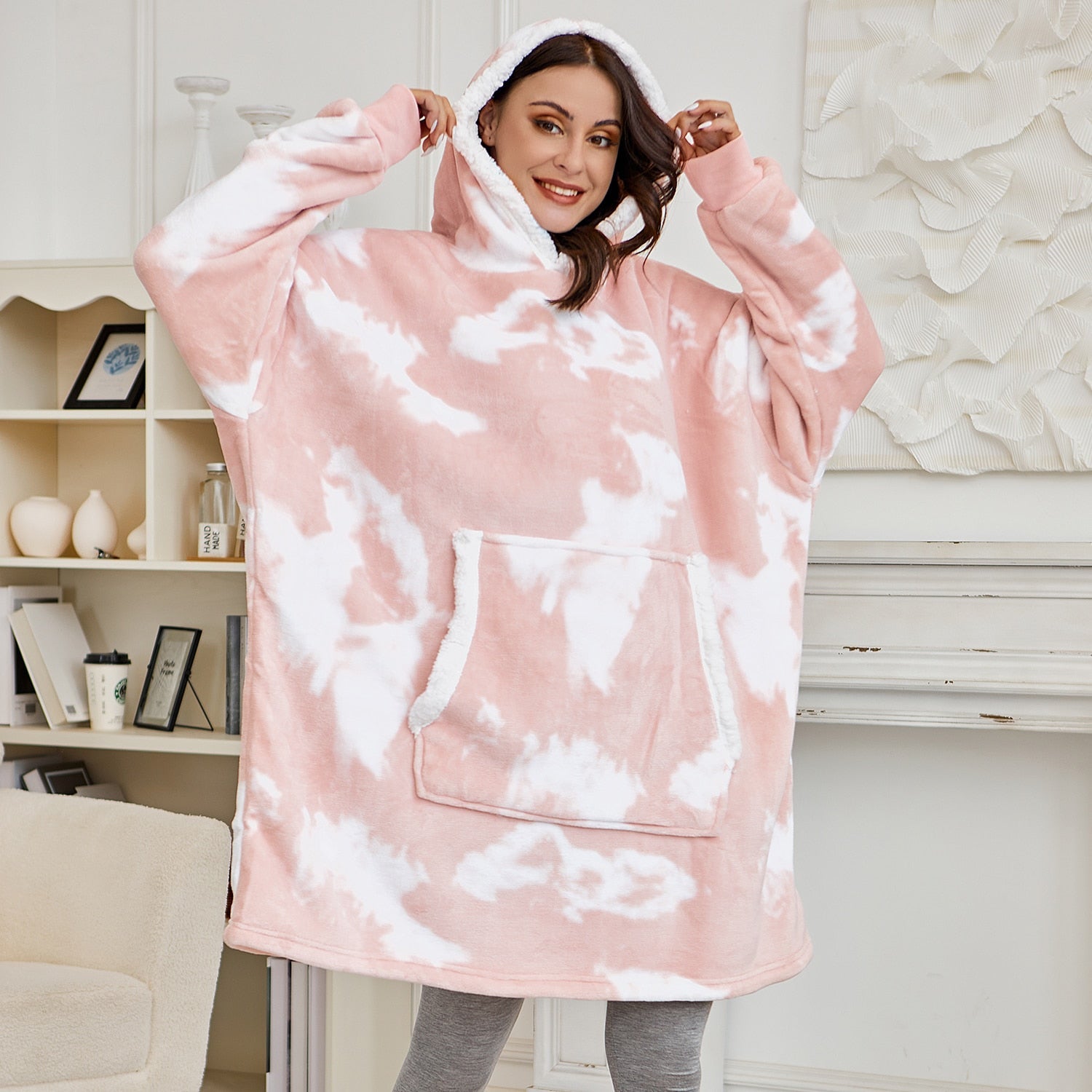 Ultra Zachte Fleece En Wol Hooded Deken Voor Comfort En Warmte Thuis