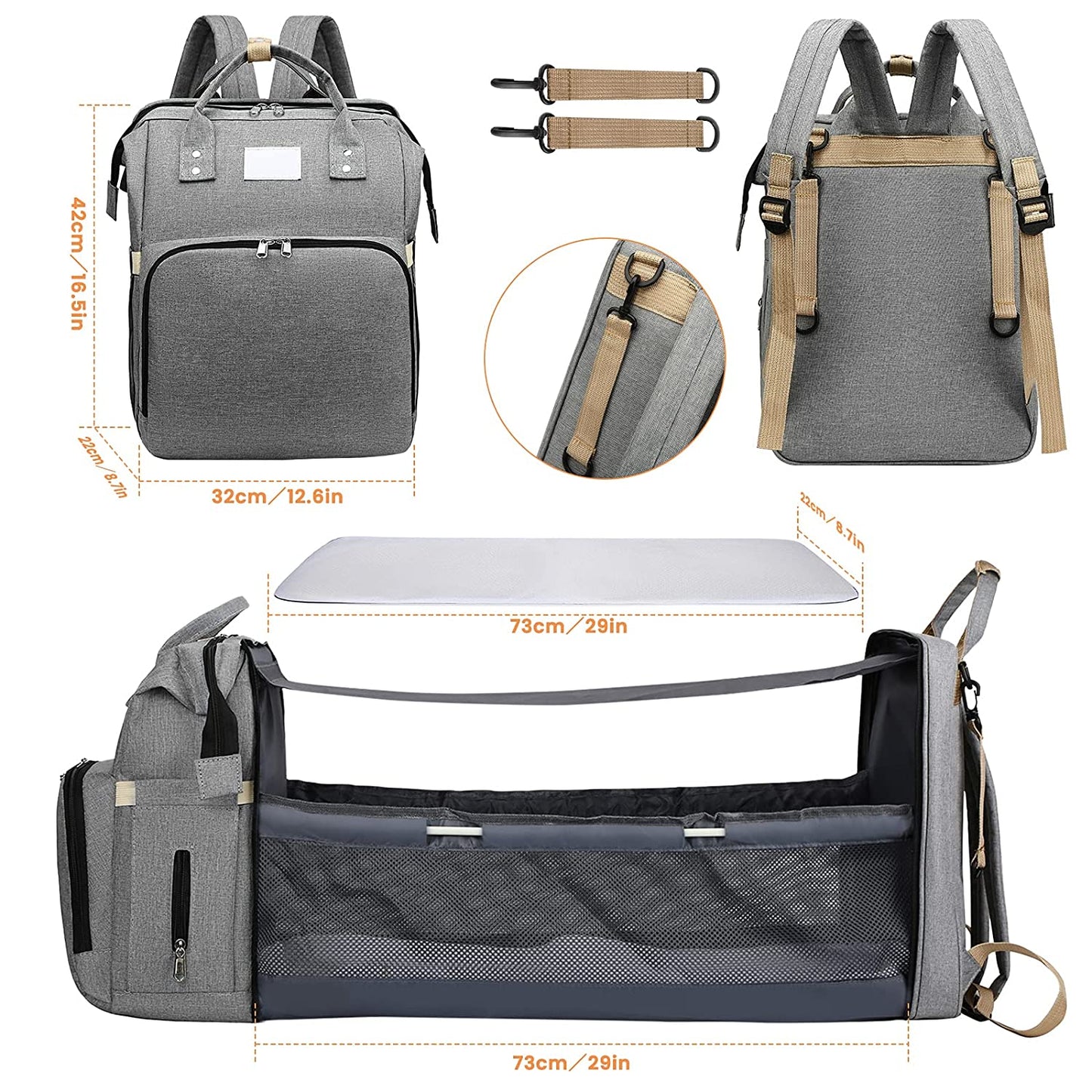 2-in-1 luiertas voor baby's