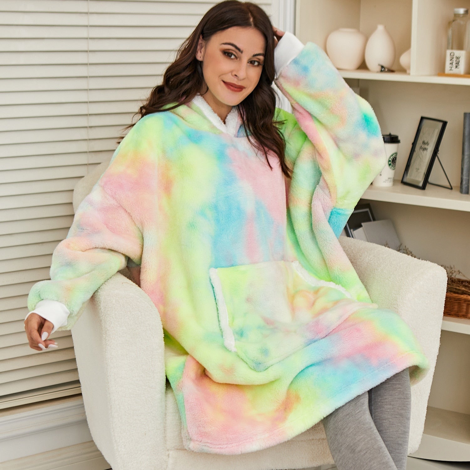Ultra Zachte Fleece En Wol Hooded Deken Voor Comfort En Warmte Thuis