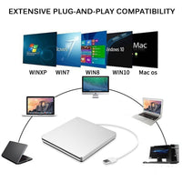 Externe DVD-Recorder voor optische schijven Draagbaar voor MacBook Air