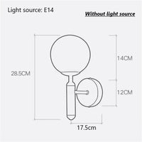 Minimalistische Globe Mystieke Stralende Wandlamp