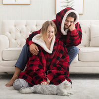 Ultra Zachte Fleece En Wol Hooded Deken Voor Comfort En Warmte Thuis