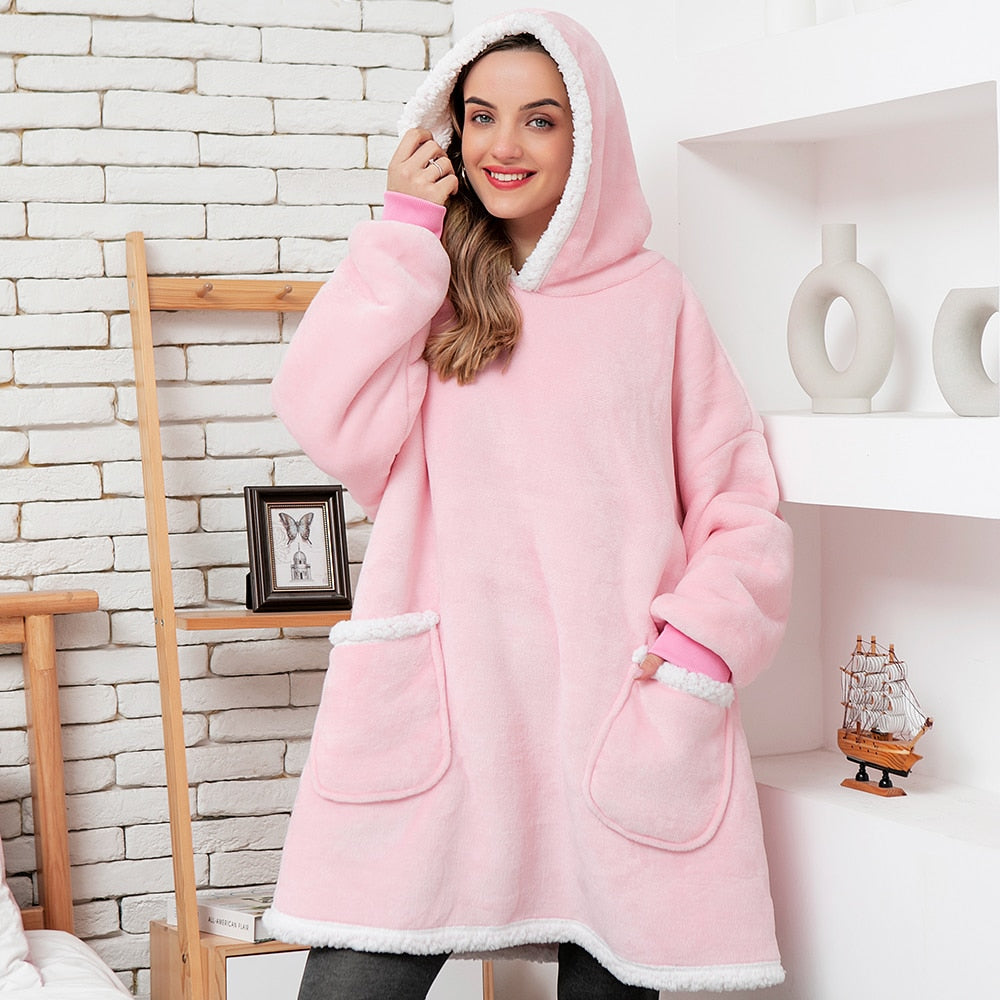 Ultra Zachte Fleece En Wol Hooded Deken Voor Comfort En Warmte Thuis