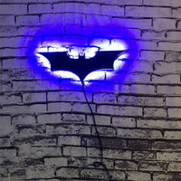 Batman LED Wandlamp met Draadloze Afstandsbediening en Kleurverandering