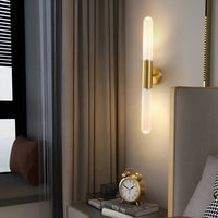Noordse Watergolven Glas Messing Wandlamp LED 1-Licht